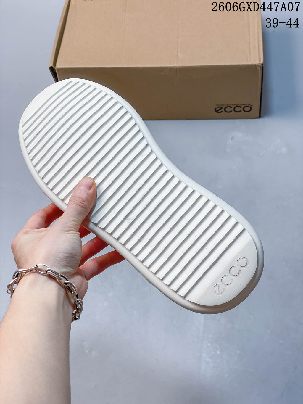 ECCO Chunky Platform Lace-Up Sneakers in Navy and White