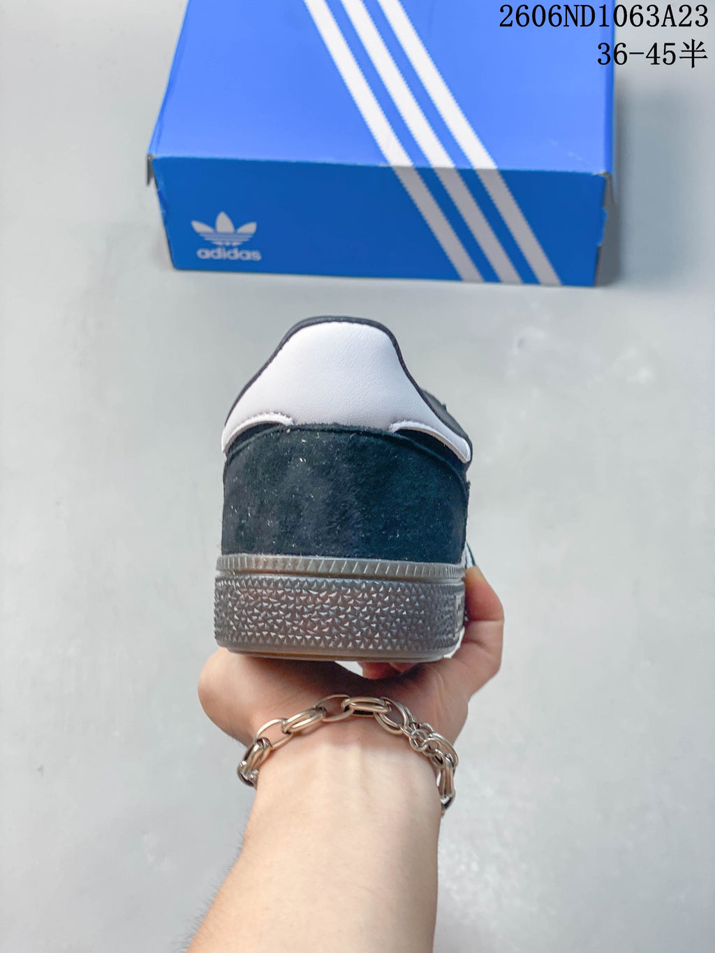 Adidas Originals Samba Vegan OG Sneakers, Navy and White