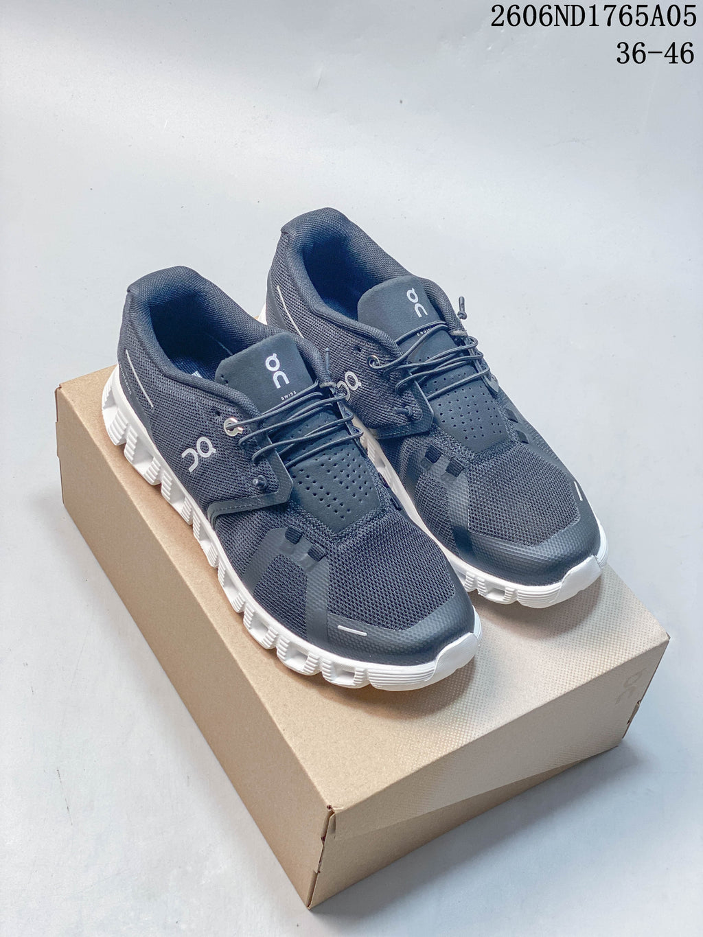 On Cloud 5 Sneakers, Charcoal and White, 06ND1765A05