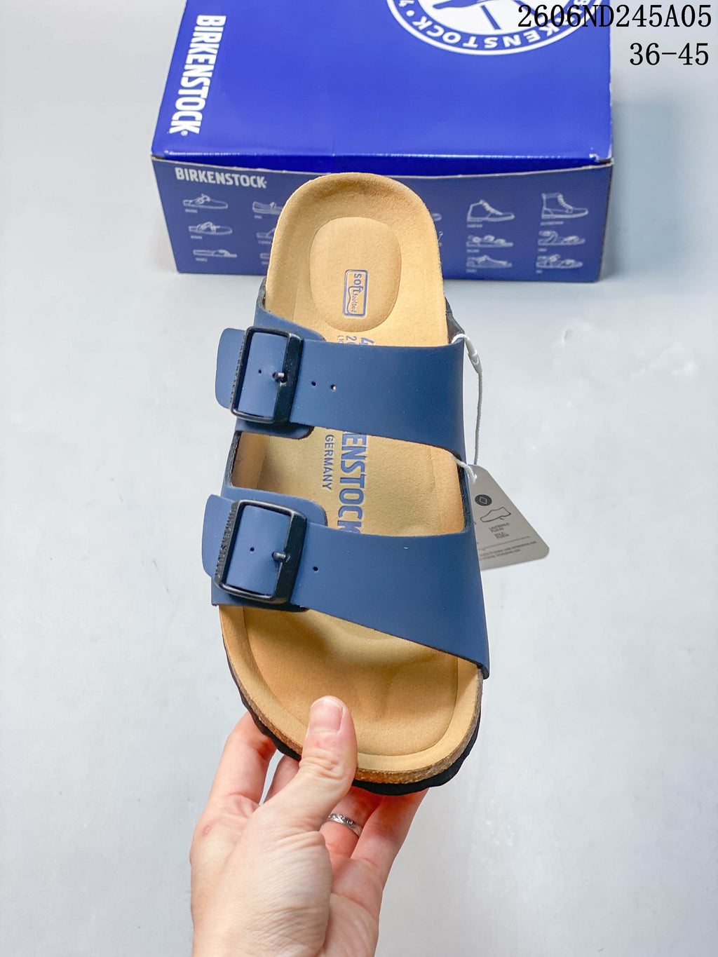 Birkenstock Two-Strap Sandals in Blue, 06ND245A05