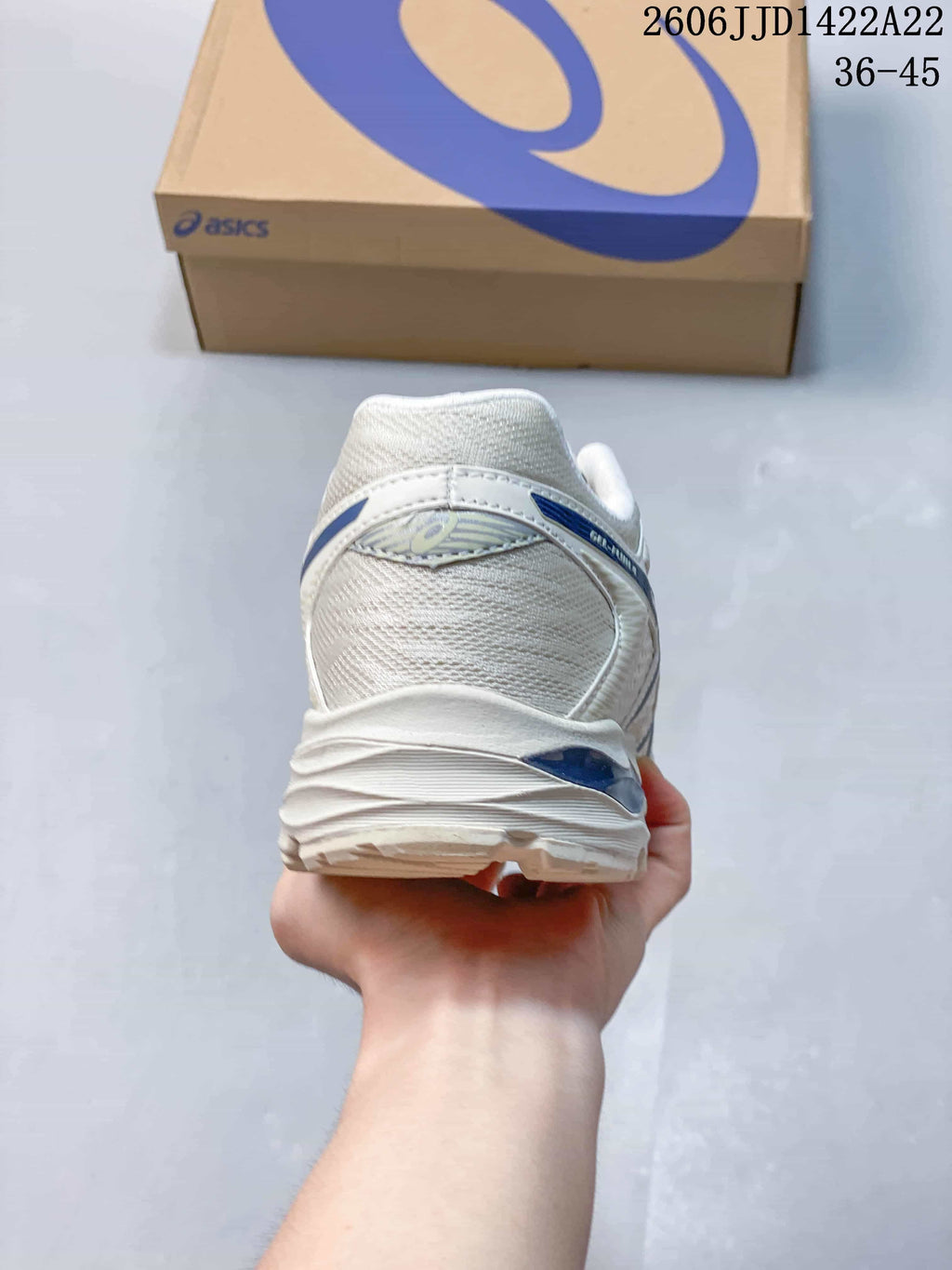 ASICS GEL-FLUX White and Blue Running Shoes