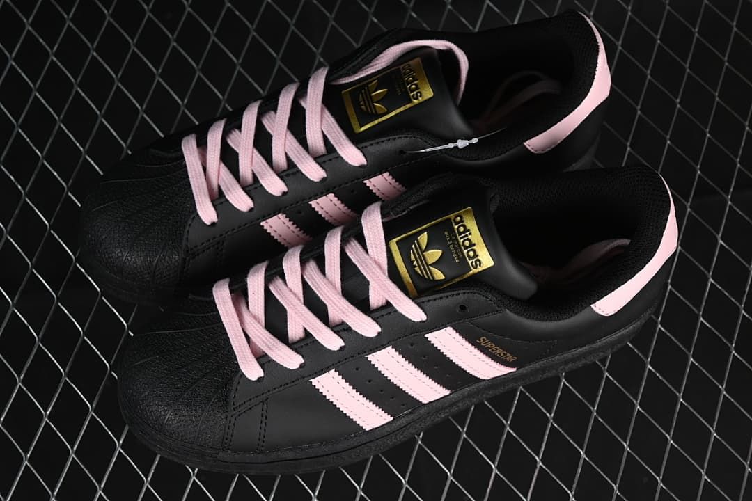 adidas Superstar EG4959 Black and Pink Sneakers