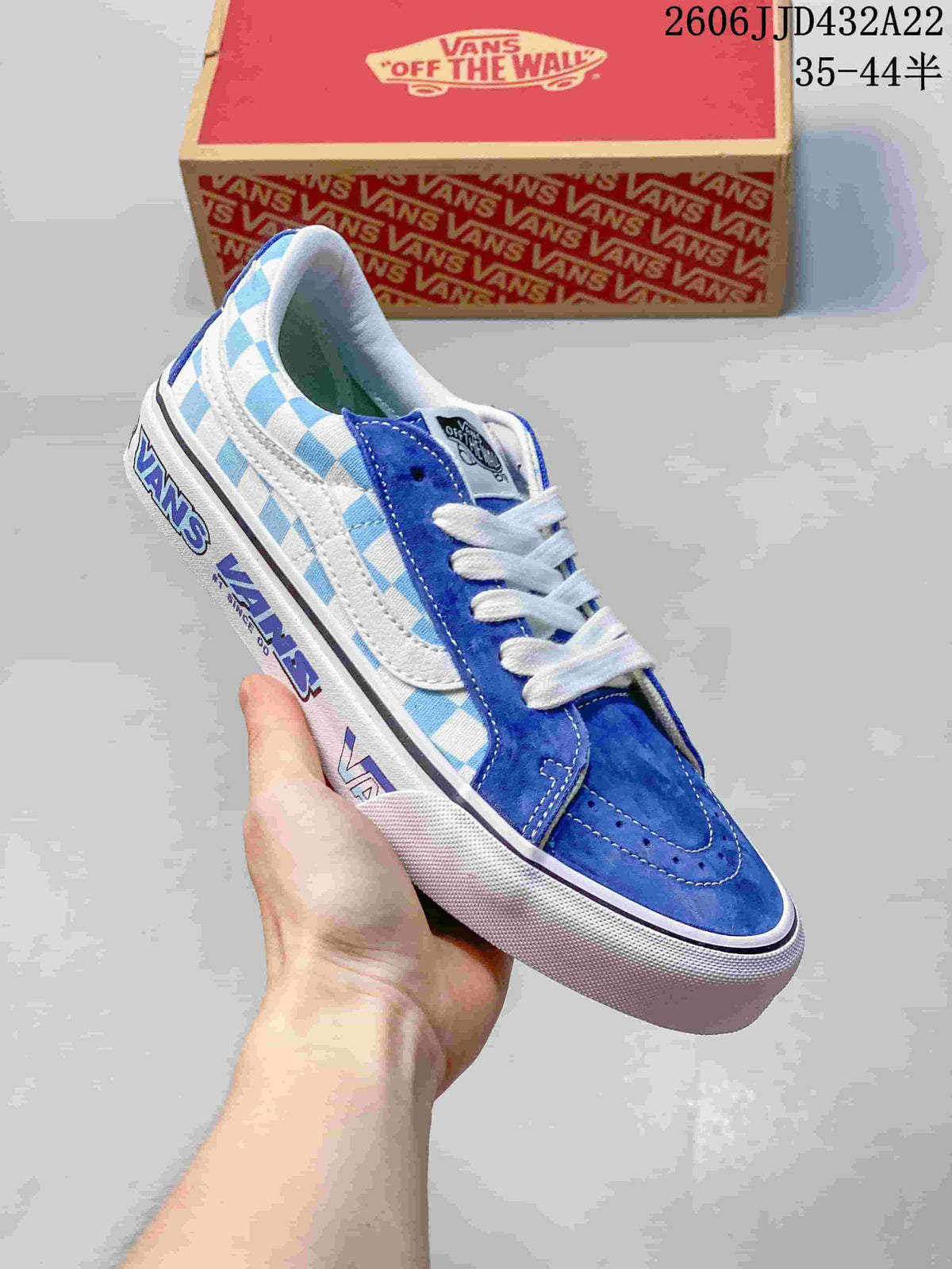 Vans Anaheim Checkerboard Low-Top Sneakers in Blue