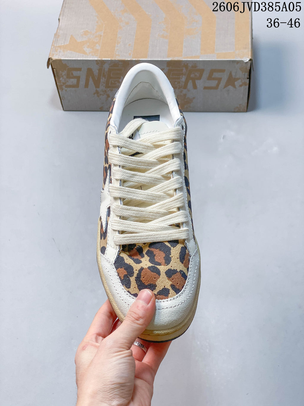 Golden Goose Super-Star Leopard Print Low-Top Sneakers 06JVD385A05