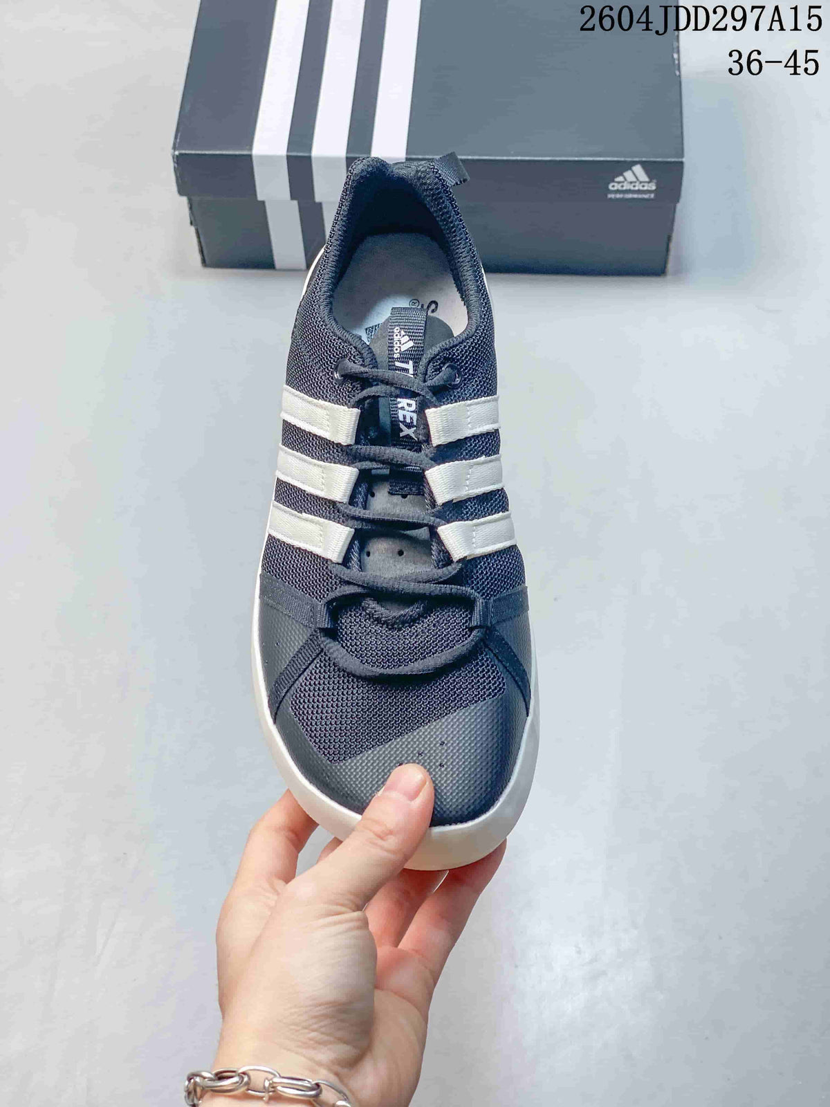 adidas Terrex CC Boat Water Shoes, Dark Gray and White