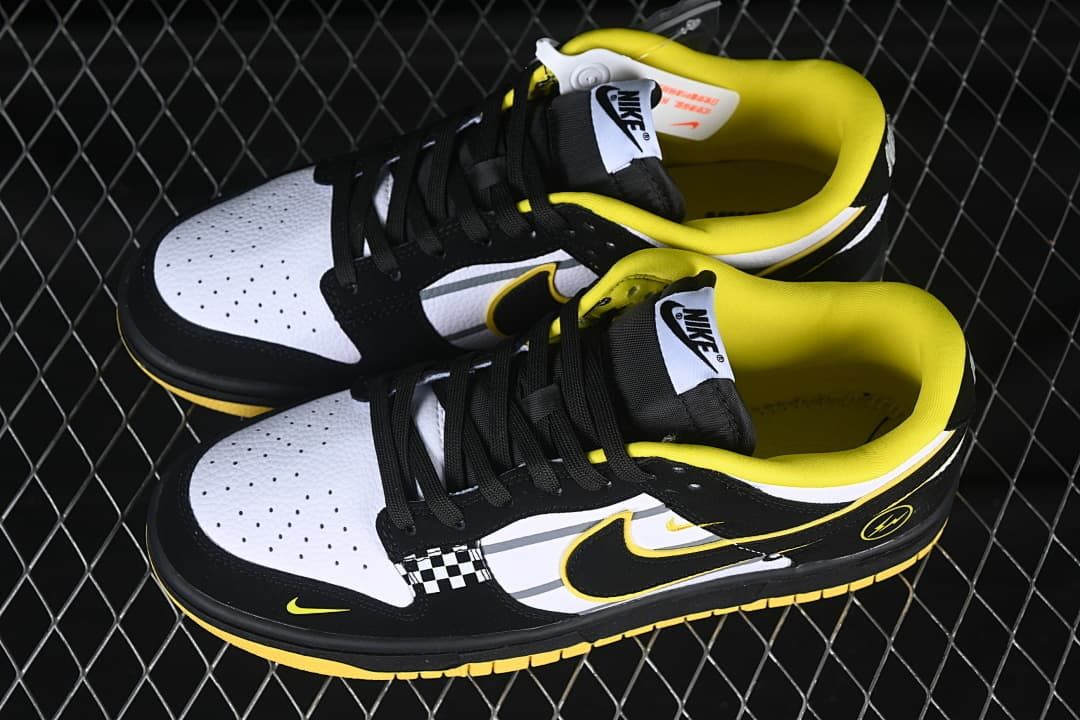 Nike SB Dunk Low Black White Yellow Sneakers