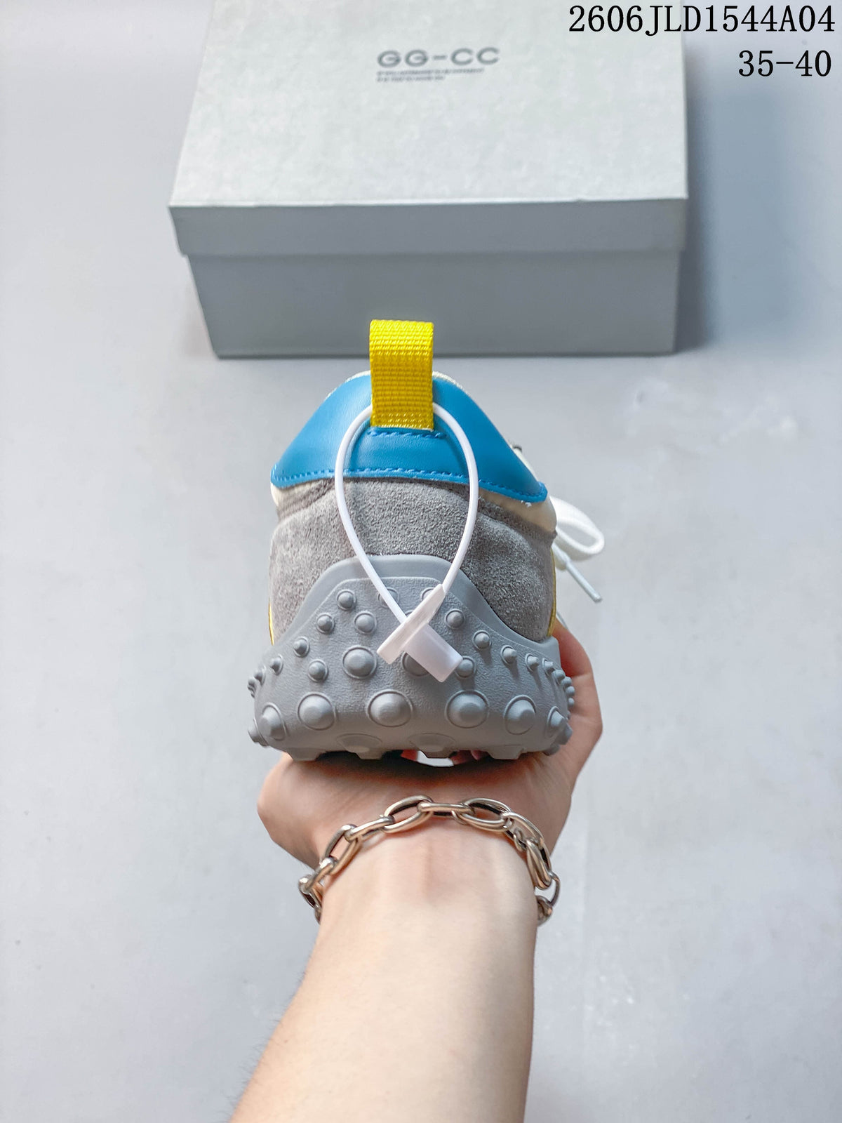 GG-CC Adventure Game Low-Top Sneakers, Gray and Yellow