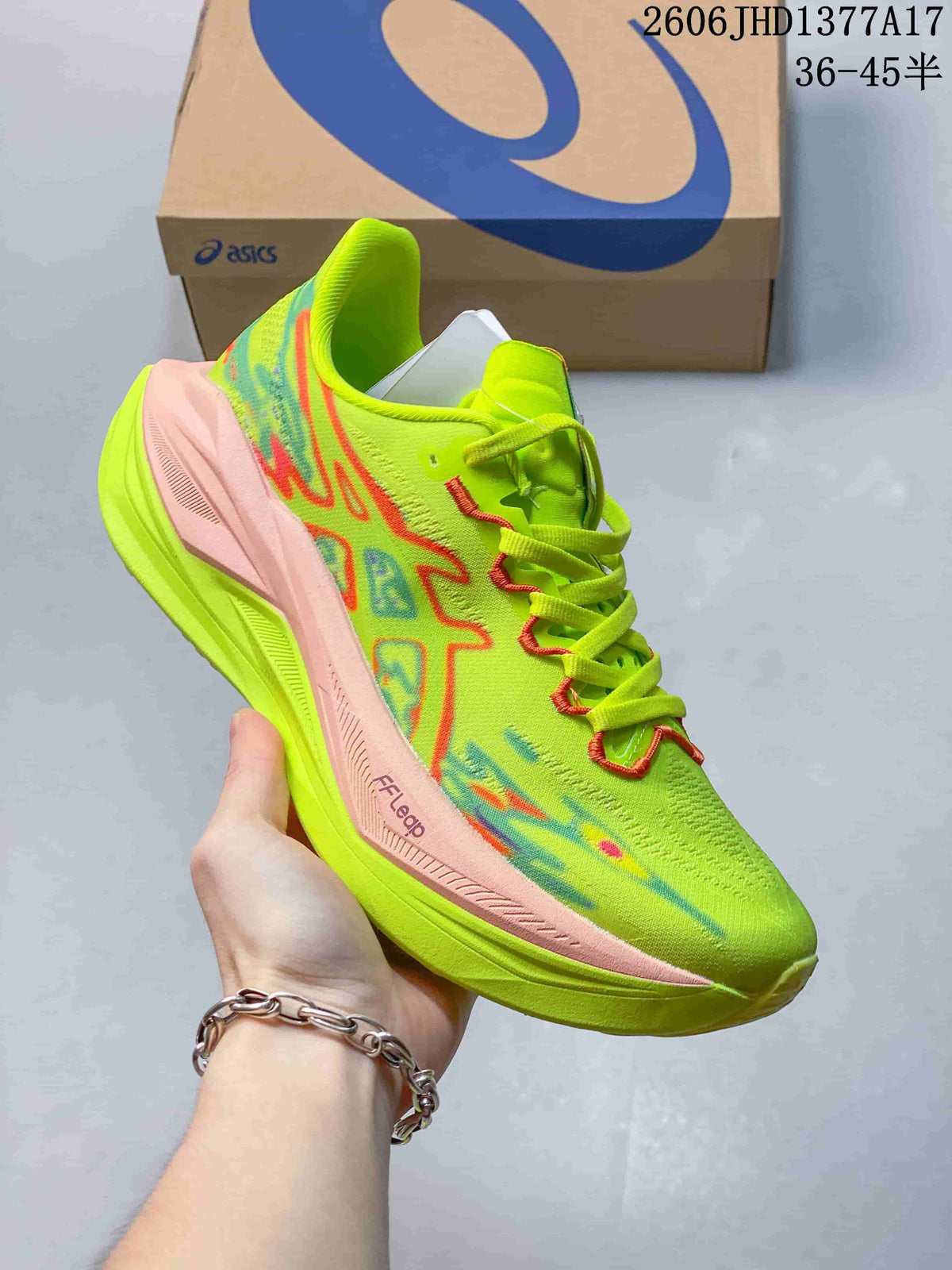ASICS Megablast Running Shoes – Neon Yellow and Pink