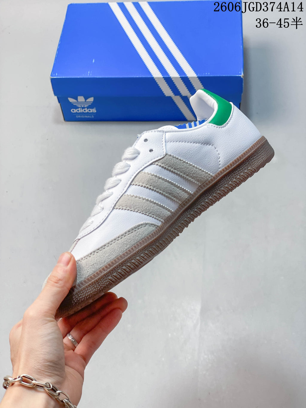 Adidas Originals Samba Vegan OG Low-Top Sneakers White Green