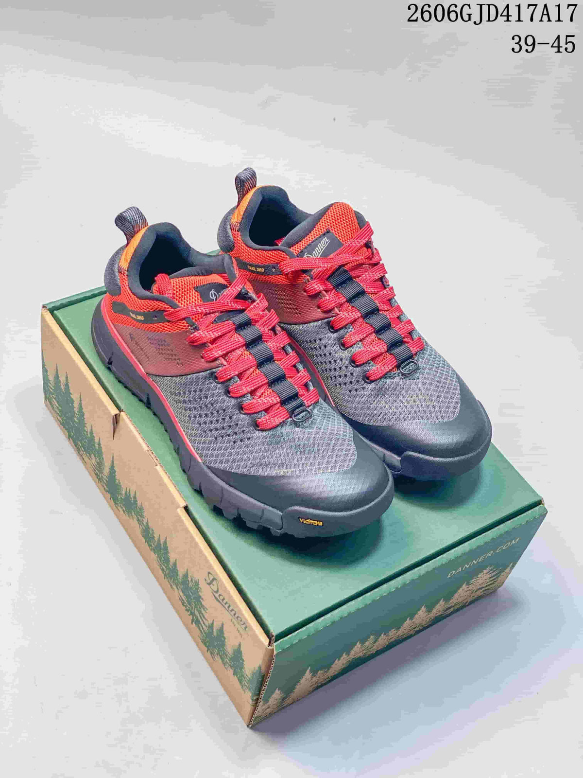 Danner Trail 2650 Low-Cut Hiking Shoes, Gray and Red