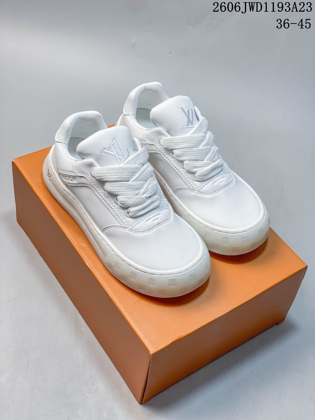 Louis Vuitton Tilted White Low-Top Lace-Up Sneakers