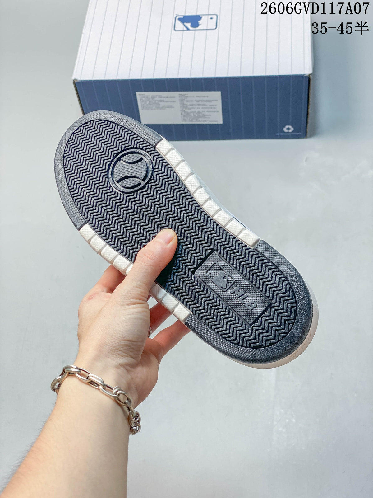 MLB Chunky Liner Low-Top Sneakers in White and Lavender