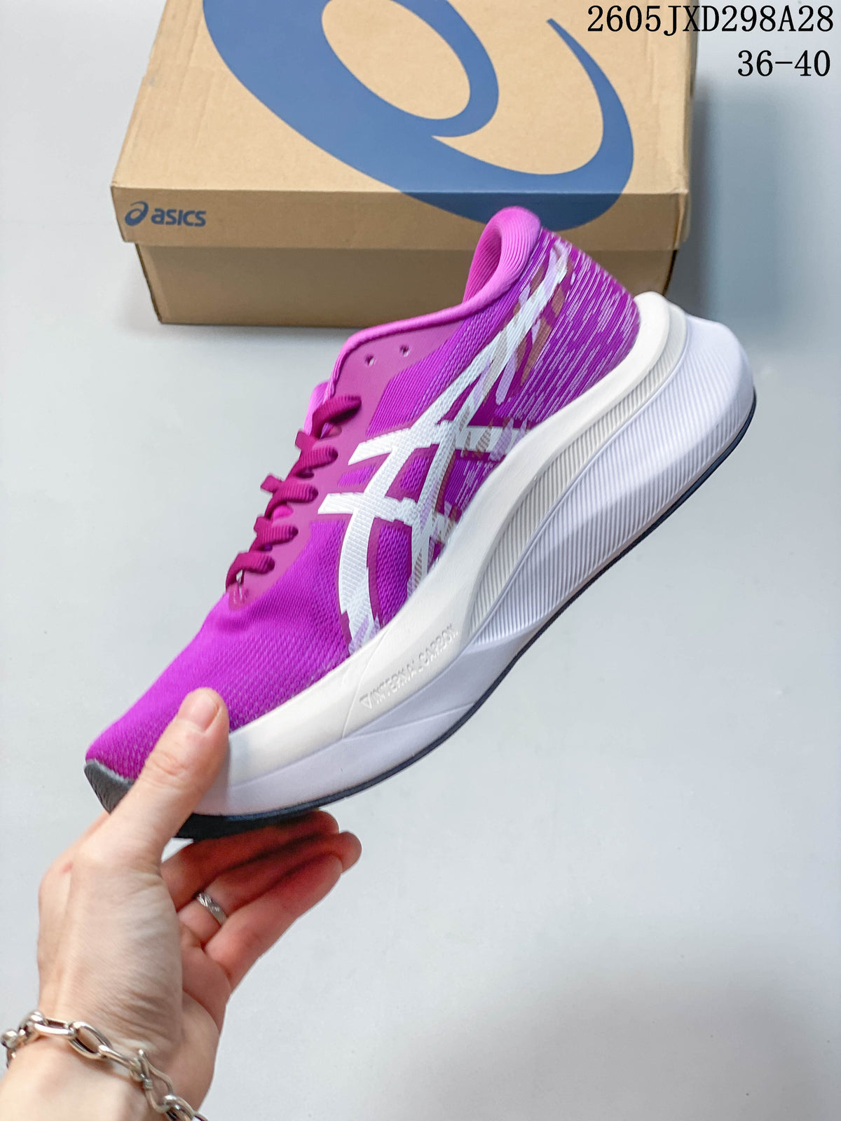 ASICS Magic Speed 4 Running Shoes, Purple/White, 1011B875-101