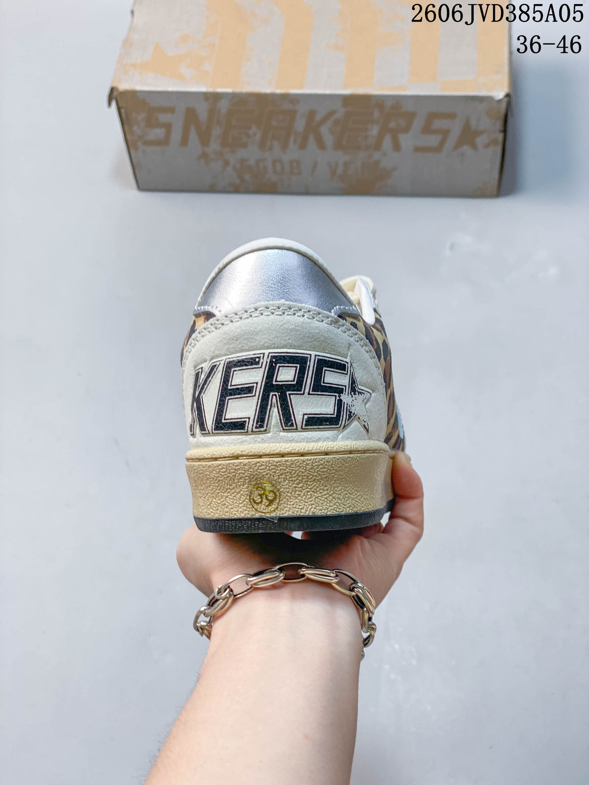 Golden Goose Super-Star Leopard Print Low-Top Sneakers 06JVD385A05