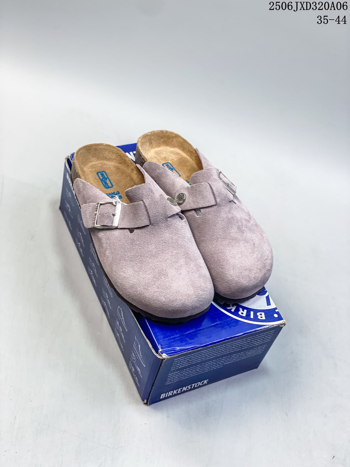Birkenstock Boston-Style Suede Clog in Mauve