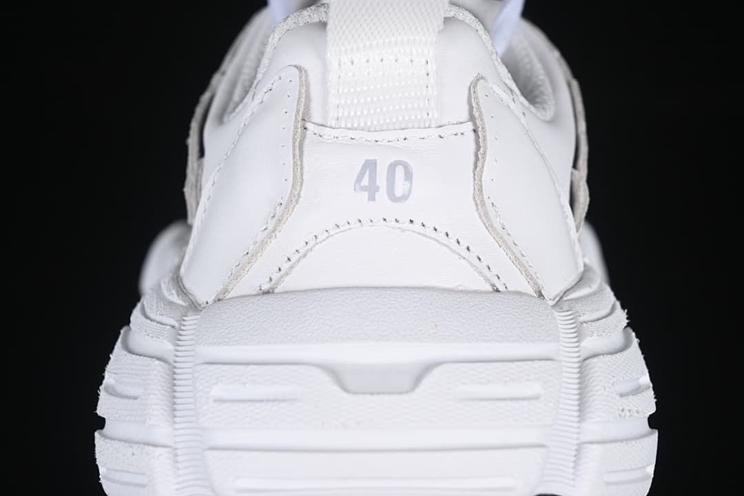Balenciaga Monday Low-Top Lace-Up Sneakers, White