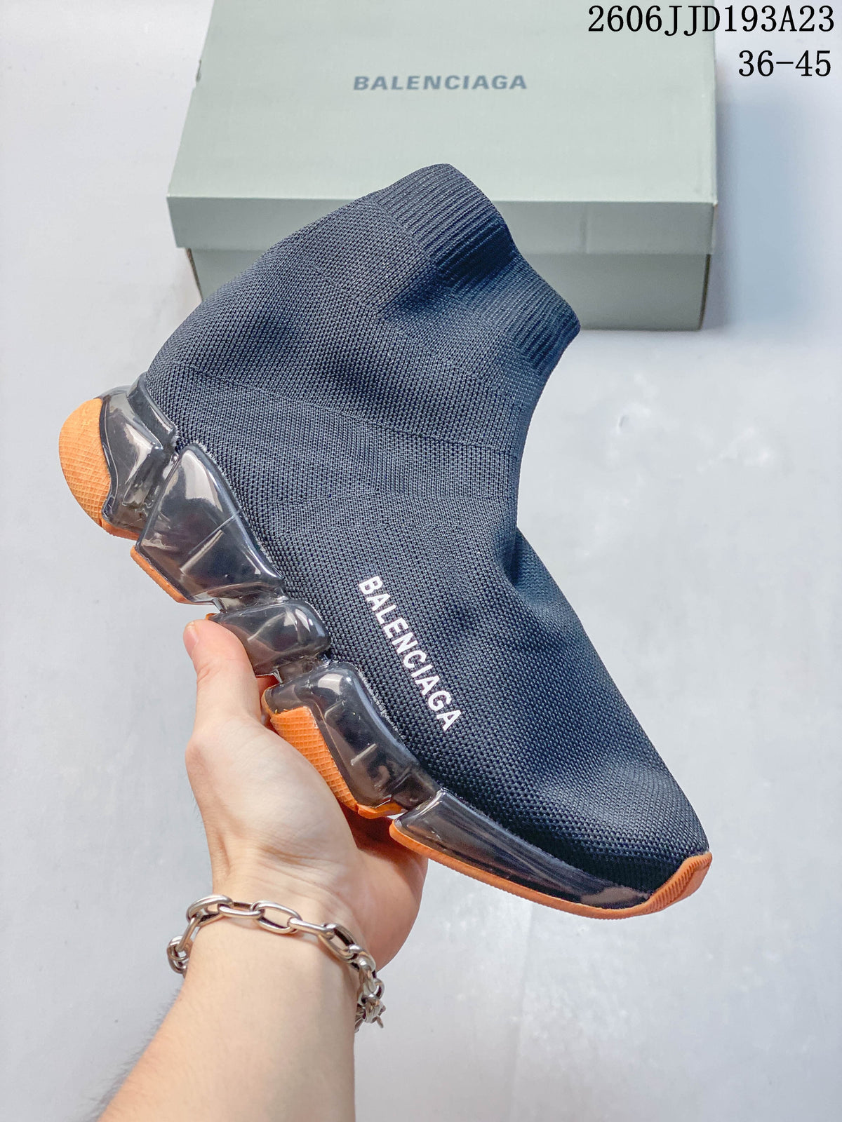 Balenciaga Sock Sneakers with Segmented Sole