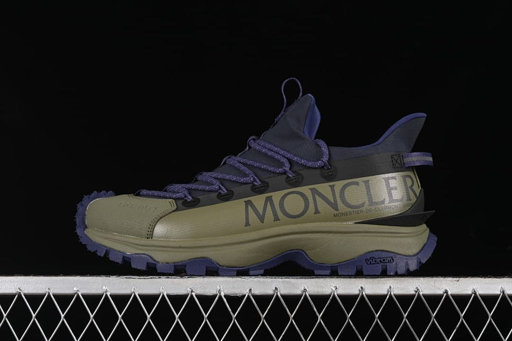 Moncler Trailgrip Lite2 Outdoor Sneakers, Olive and Purple