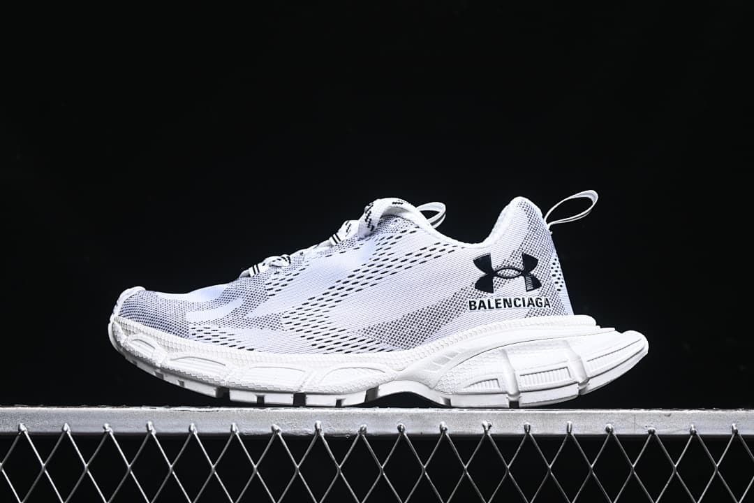 Balenciaga 3XL Low-Top Sneakers in White and Black