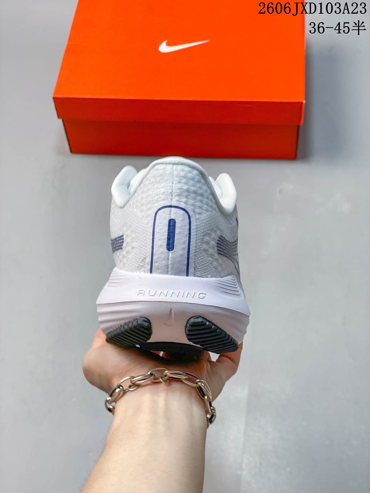 Nike Air Zoom Pegasus Running Shoes, White and Blue