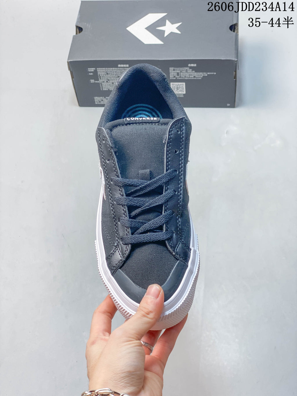 Converse Low-Top Lace-Up Sneakers in Charcoal