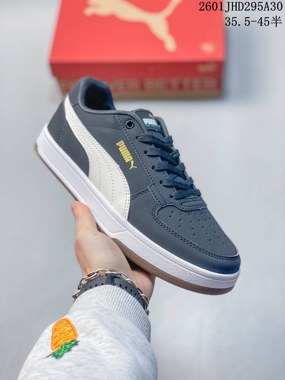 Puma Caven 2.0 Low-Top Sneakers, Gray and White, 395082