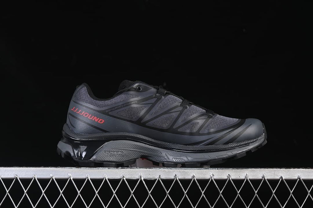 Salomon XT-6 JJJJound Ebony Black Fiery Red Sneakers