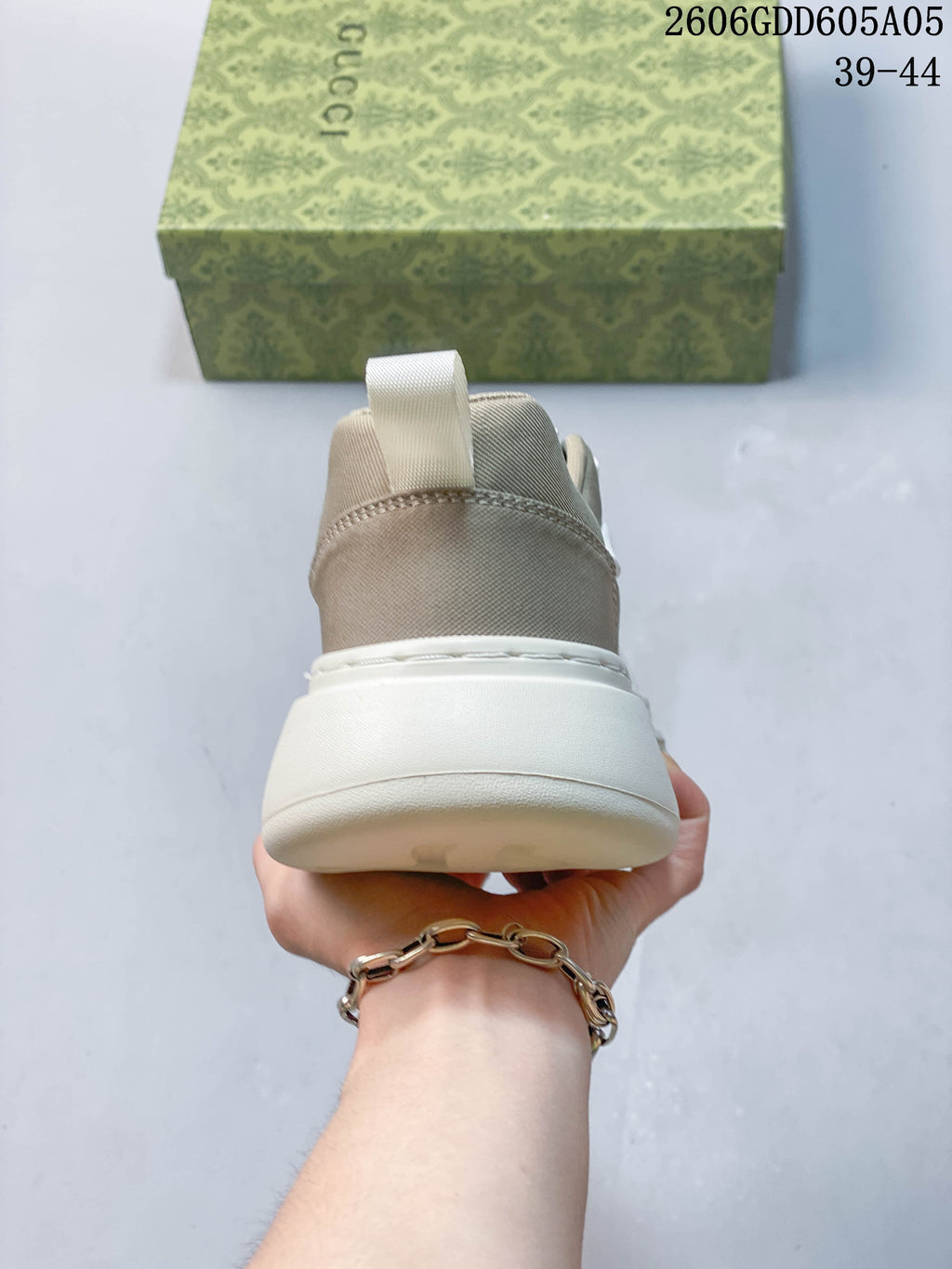 Gucci Taupe Lace-Up Sneakers 06GGD605A05