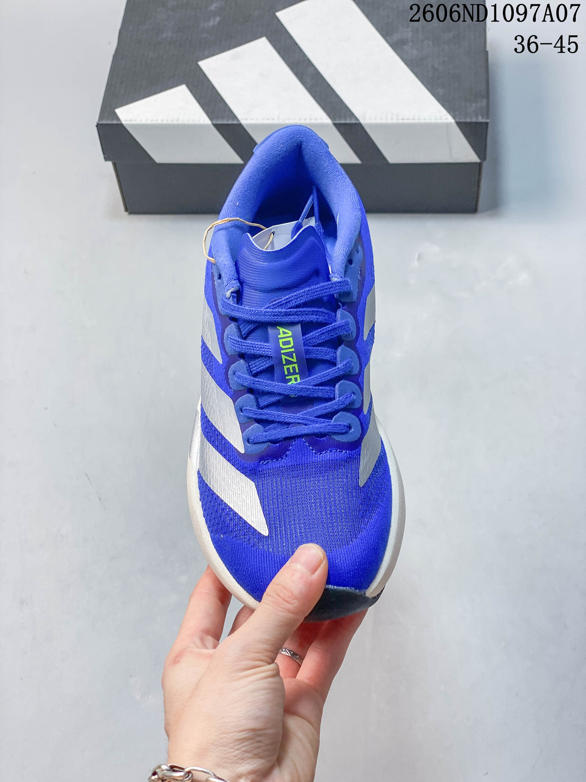 adidas Adizero Evo SL Running Shoes Blue Silver