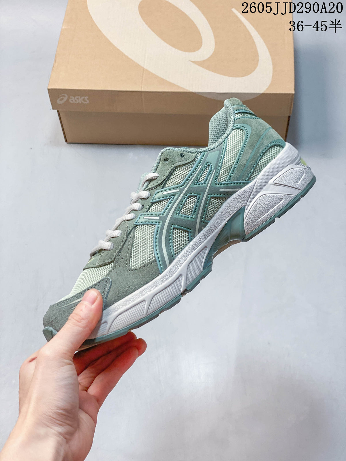 ASICS GEL-1130 Retro Running Sneakers in Sage Green