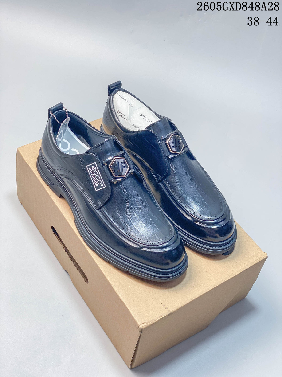 ECCO Slip-On Loafers with Decorative Buckle
