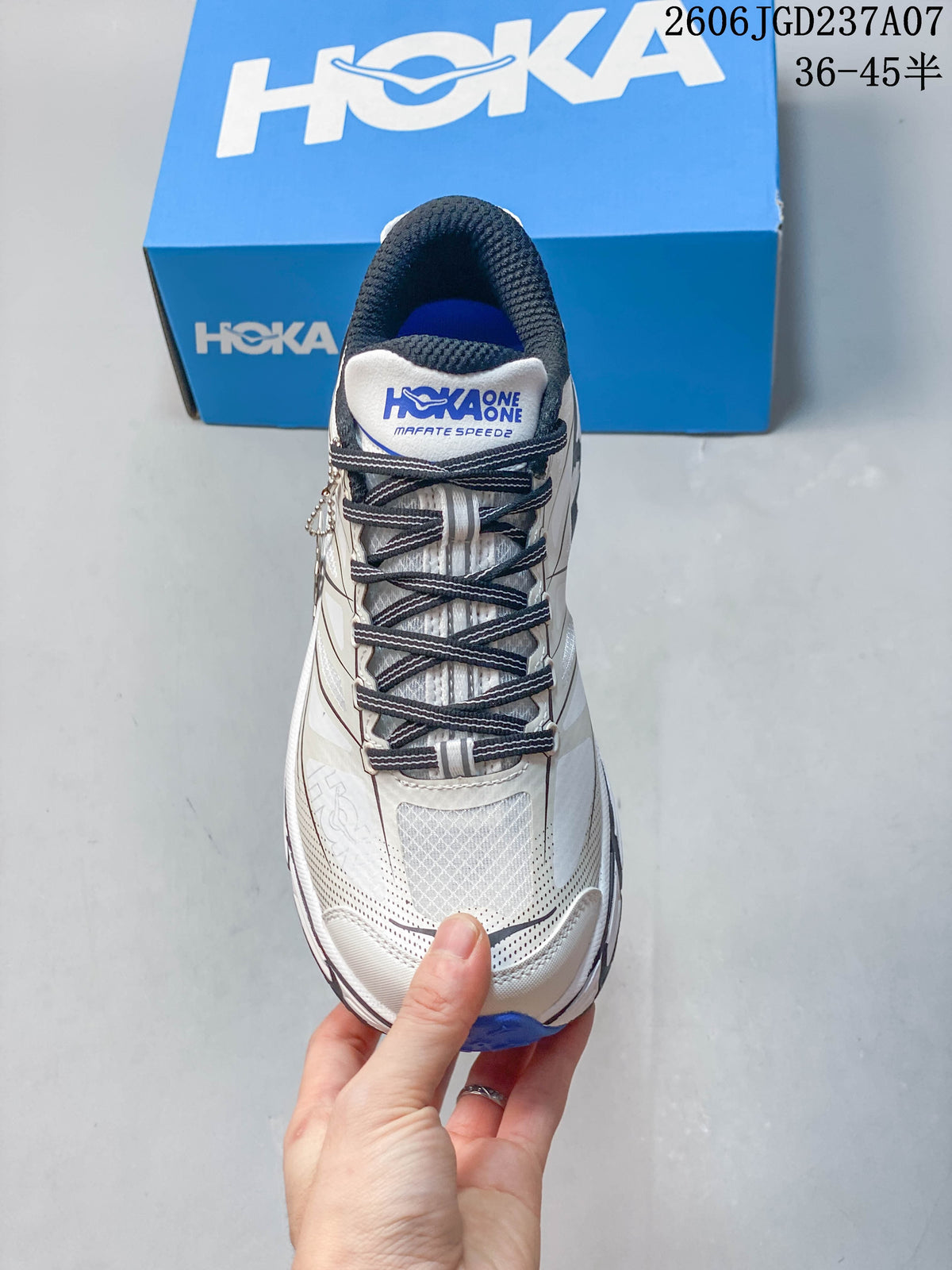 HOKA Mafate Speed 2 Trail Running Shoes White Blue