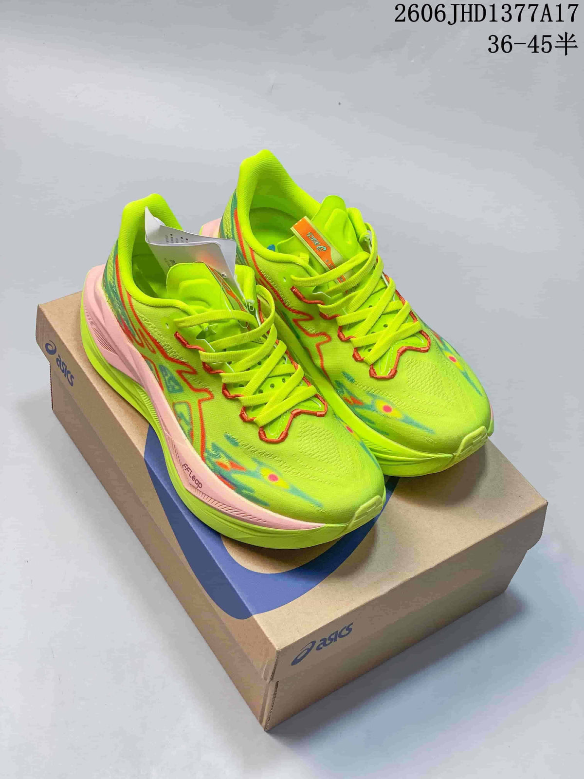 ASICS Megablast Running Shoes – Neon Yellow and Pink