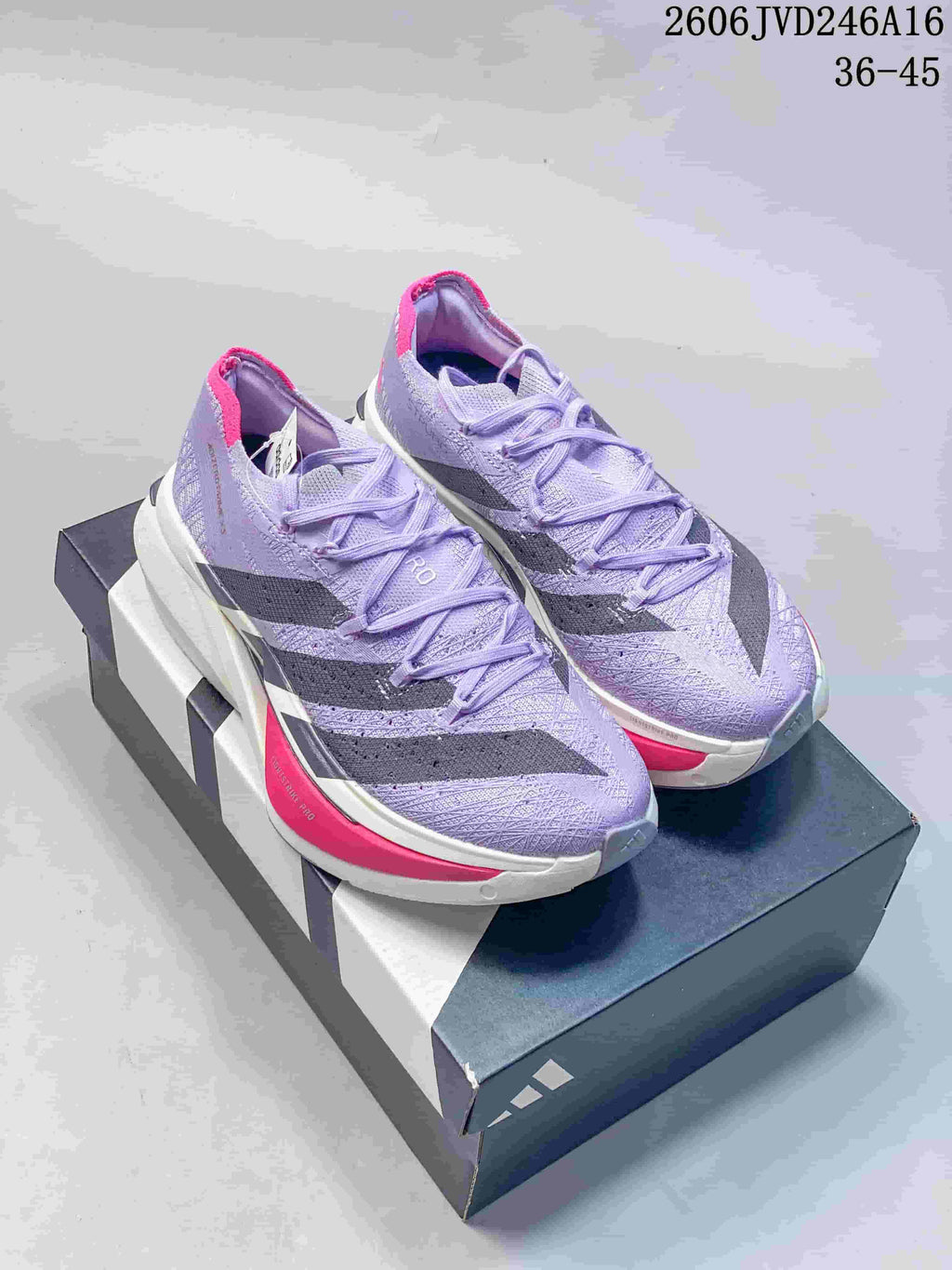 adidas Adizero Prime X 3.0 Strung Running Shoes, Purple