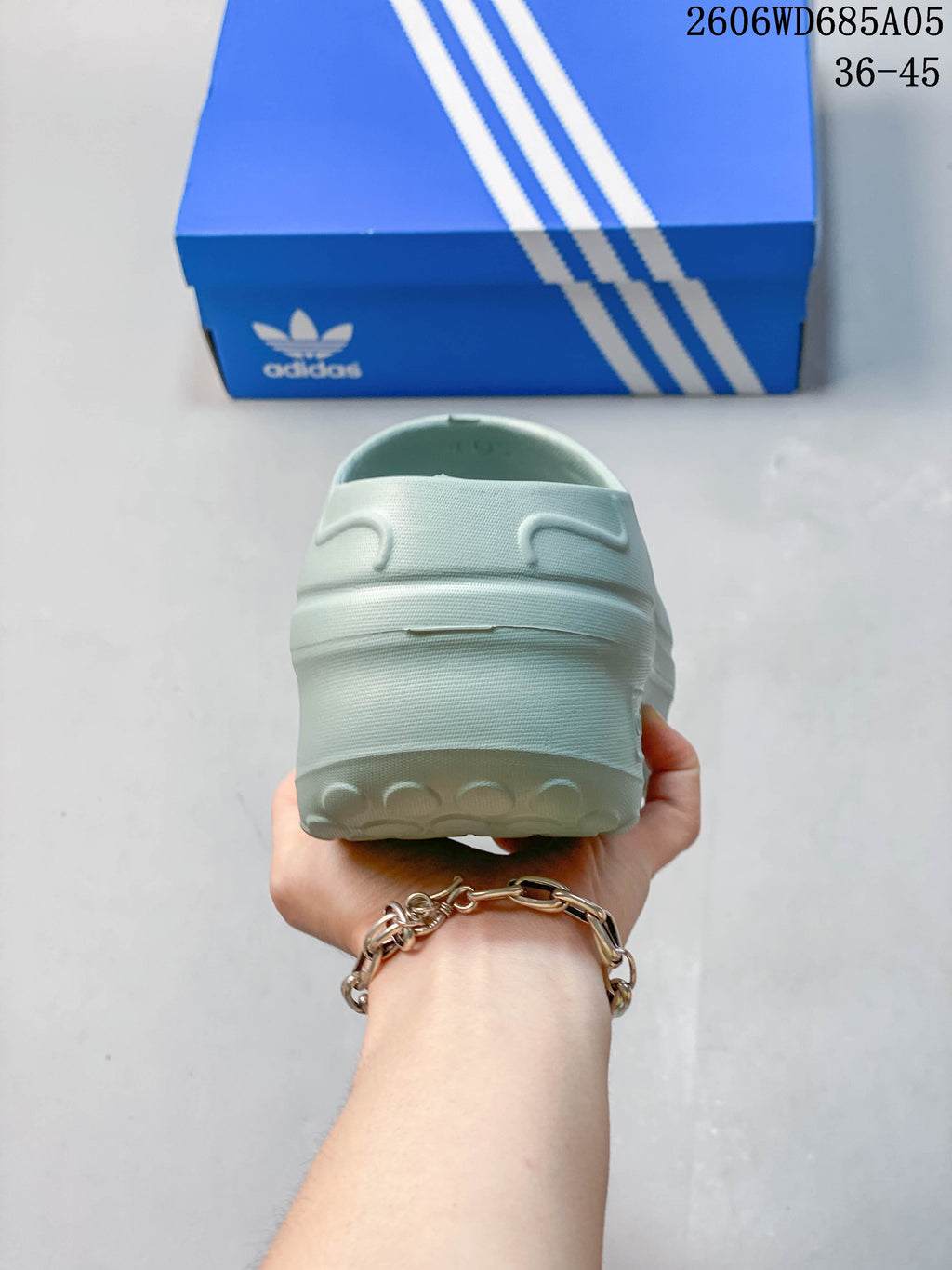 Adidas AdiFOM Stan Smith Mule Shoes, Light Blue IH3361
