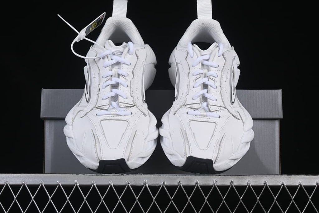 Balenciaga Monday Low-Top Lace-Up Sneakers, White