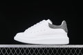 Alexander McQueen White Leather-Style Sneakers with Crystal Heel