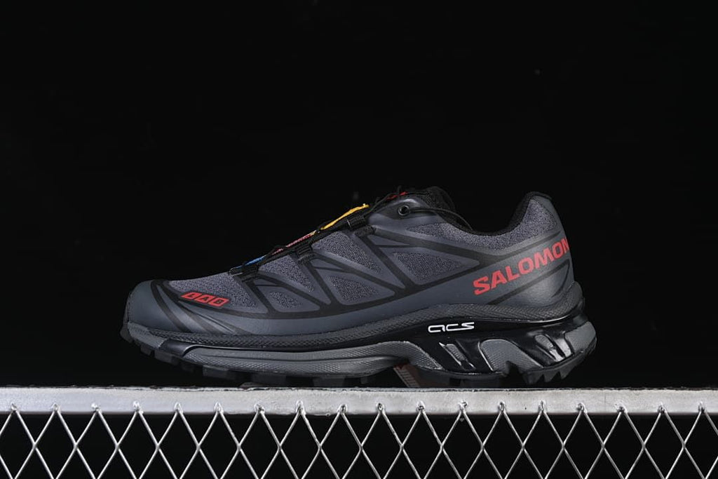 Salomon XT-6 JJJJound Ebony Black Fiery Red Sneakers