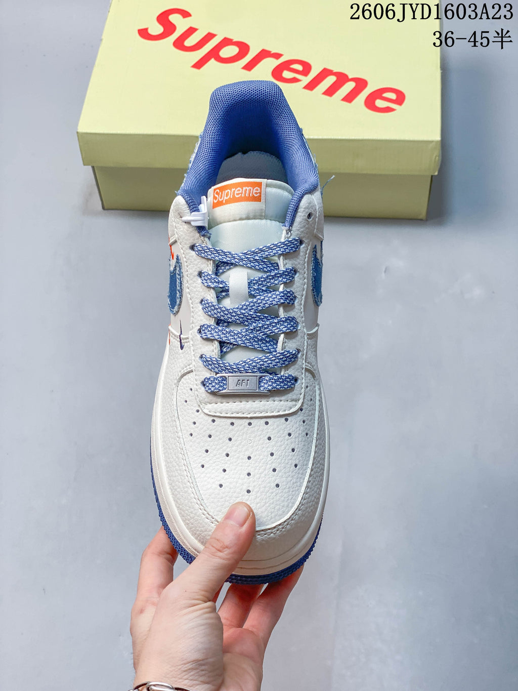 Nike Air Force 1 '07 Low White and Blue Sneakers