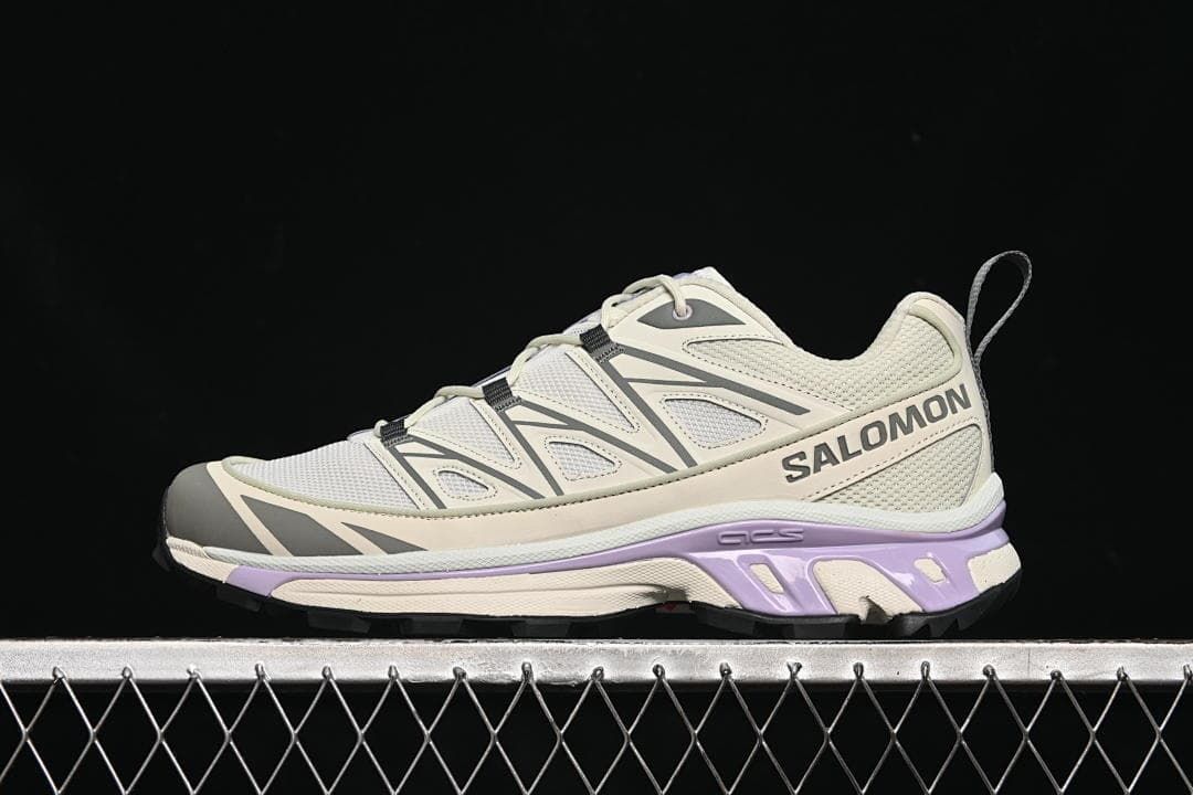 Salomon XT-6 Expanse Sneakers in Cream and Lavender