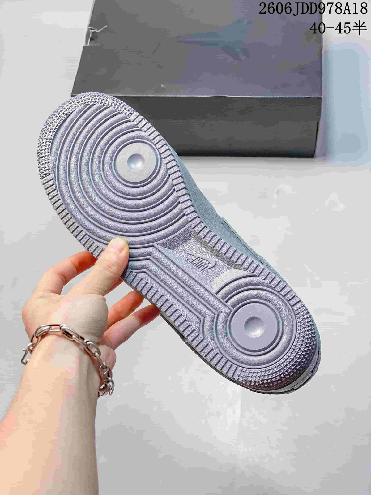 Nike Air Force 1 Low Sneakers, Gray Pattern, Style 611270ASWPR