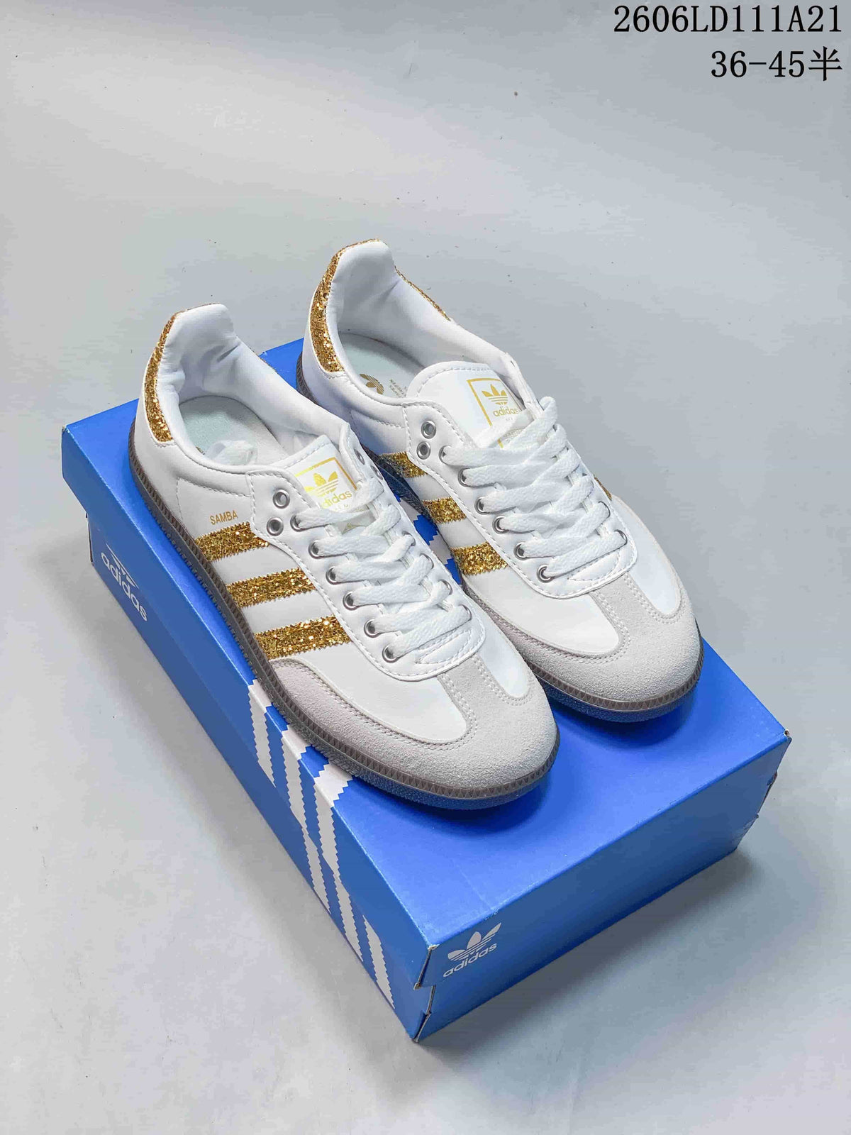 adidas Samba OG Low-Top Sneakers White Gold KJ6590