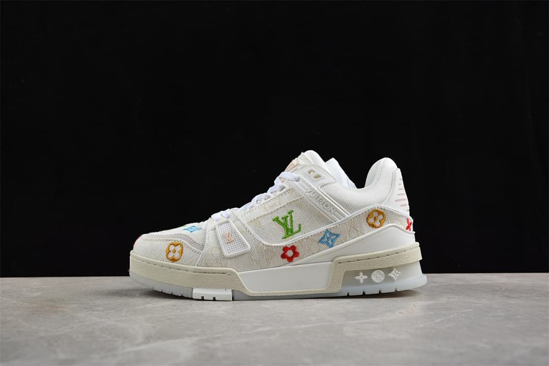 Louis Vuitton Archlight Sneakers, White with Multicolor Motifs
