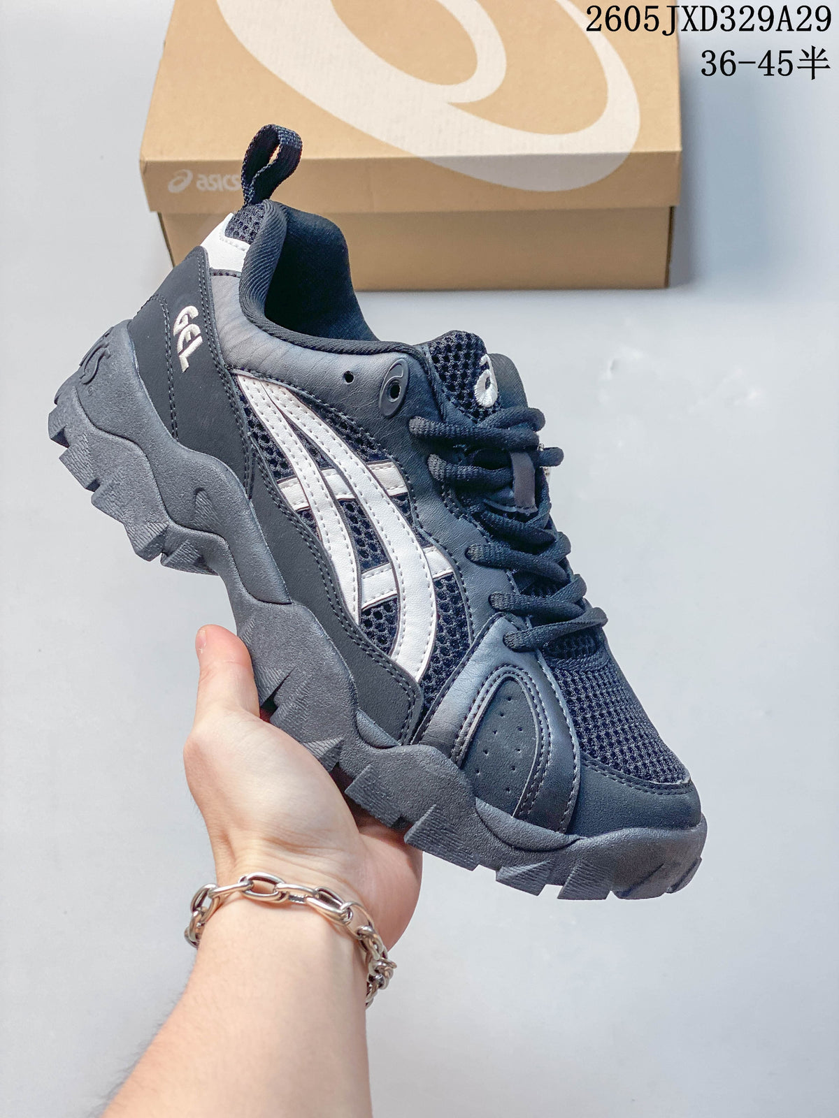 ASICS GNY Casual Sneakers, Charcoal and White, 1183C557