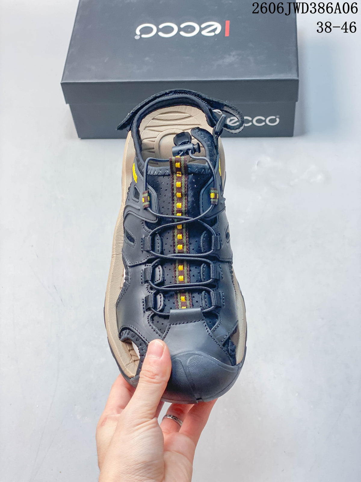 ECCO Outdoor Closed-Toe Sandals in Charcoal