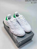Adidas Barricade 13 M Leather Tennis Shoes, White and Green