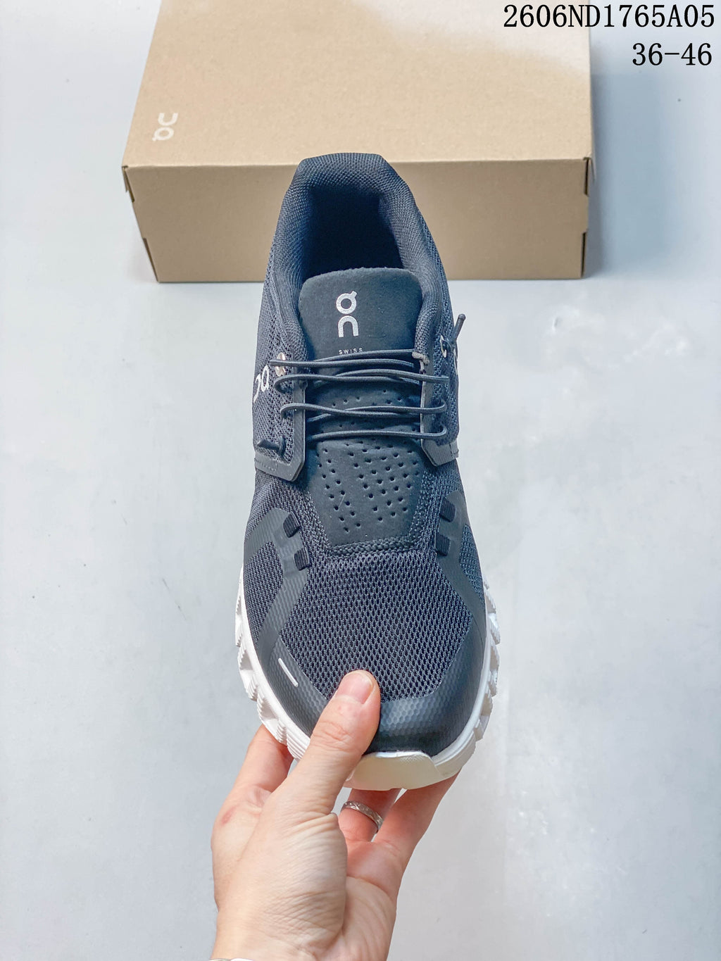 On Cloud 5 Sneakers, Charcoal and White, 06ND1765A05