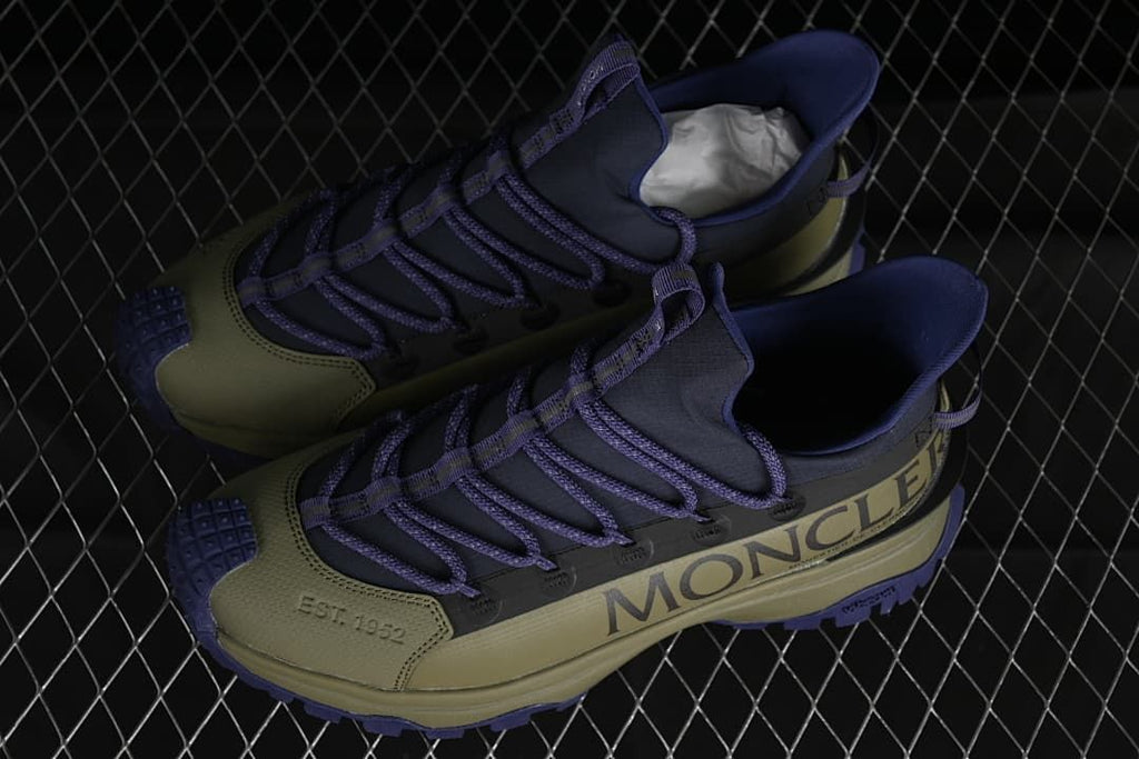 Moncler Trailgrip Lite2 Outdoor Sneakers, Olive and Purple
