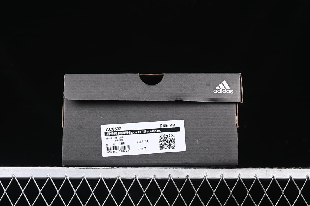 Adidas AC8592 Black and Red Mesh Lifestyle Sneakers