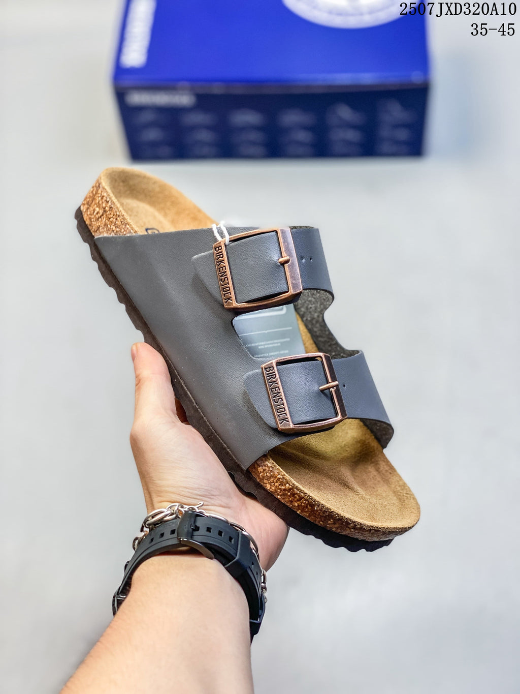 Birkenstock Arizona Two-Strap Sandals in Gray